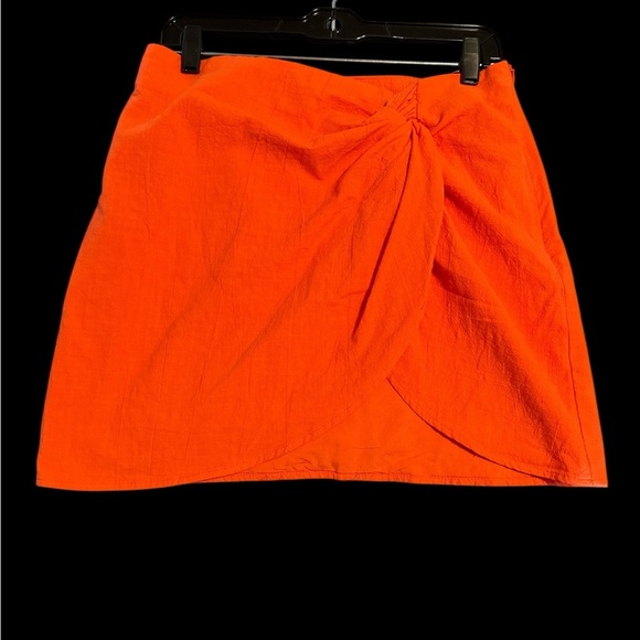 White Fox Orange Mini Skirt - Picture 3 of 6